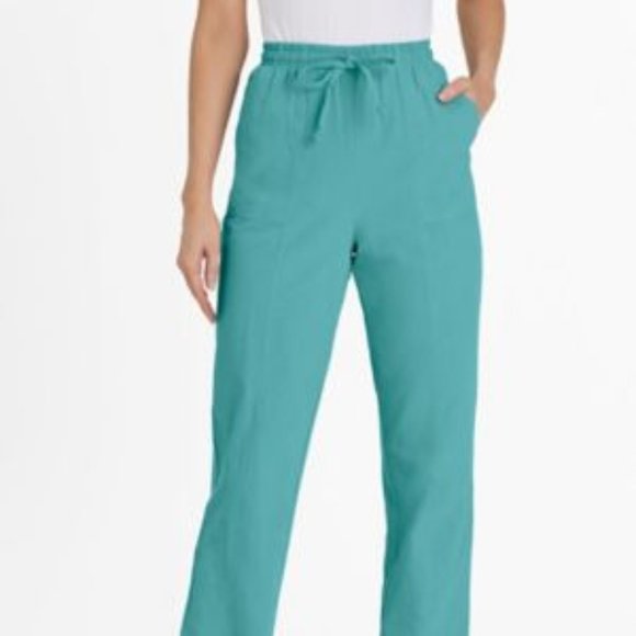 NEW!! COOL Crinkle Cotton BEACH GLASS SUMMER PANTS 2XL - Picture 1 of 3